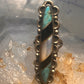 Navajo long ring turquoise onyx mop size 5.75 scalloped sterling silver women