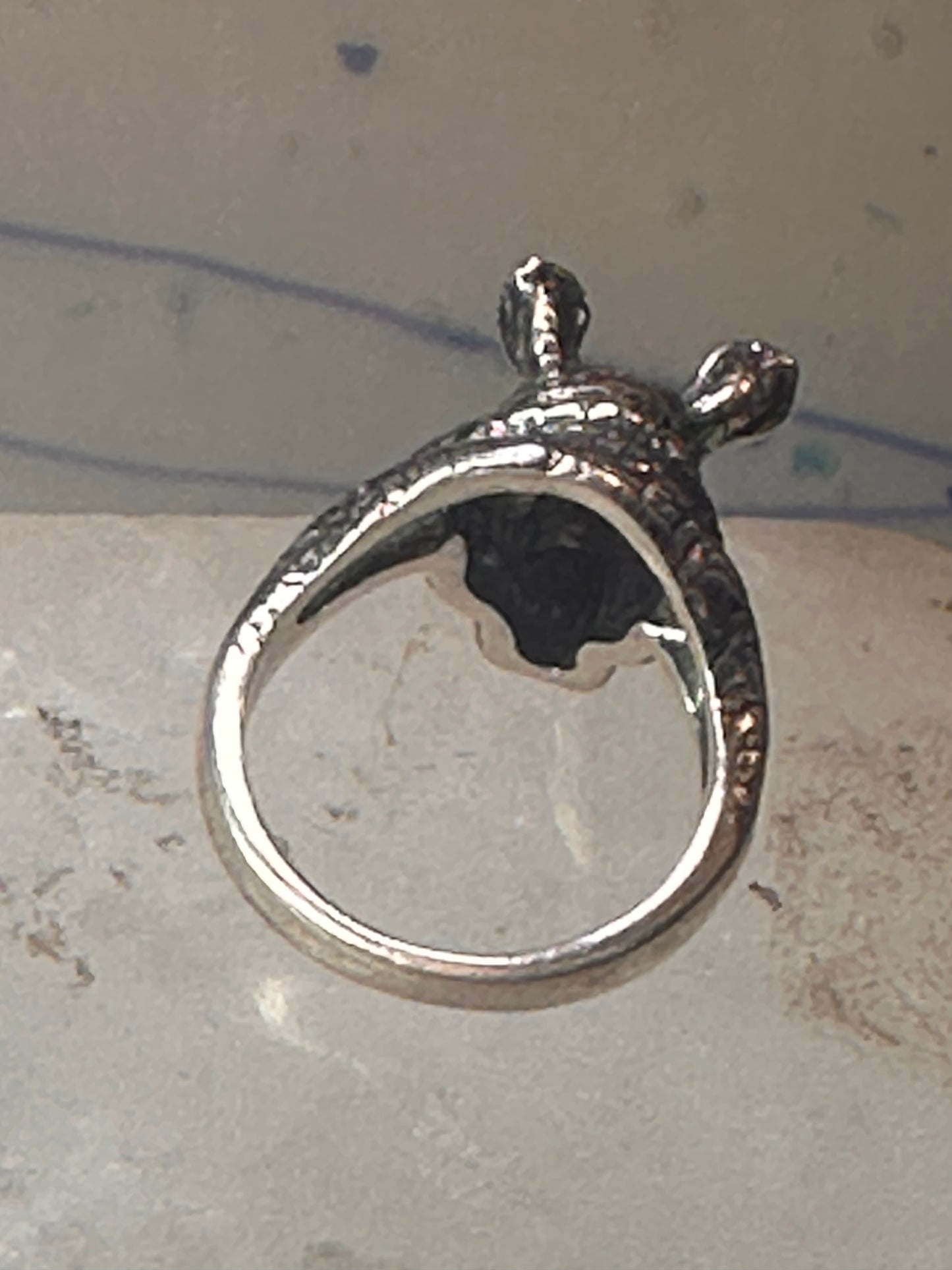 Vintage Rhinoceros ring size 5.50  Kabana rhino band sterling silver pinky women girls