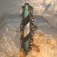 Navajo long ring turquoise onyx mop size 5.75 scalloped sterling silver women