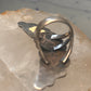 Navajo long Celestial Crescent moon ring turquoise coral size 7 sterling silver women