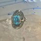 Turquoise ring Tawa by KT Navajo size 7.50 sterling silver 12KT GF women men