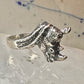 Vintage Rhinoceros ring size 5.50  Kabana rhino band sterling silver pinky women girls