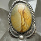 Long Navajo ring landscape picture jasper size 5 sterling silver women