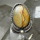 Long Navajo ring landscape picture jasper size 5 sterling silver women