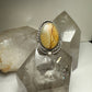 Long Navajo ring landscape picture jasper size 5 sterling silver women