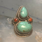 Turquoise Boho long coral size 7 sterling silver women