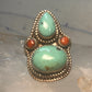 Turquoise Boho long coral size 7 sterling silver women