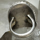 Long Navajo ring landscape picture jasper size 5 sterling silver women