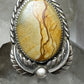 Long Navajo ring landscape picture jasper size 5 sterling silver women