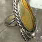 Long Navajo ring landscape picture jasper size 5 sterling silver women