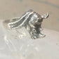 Vintage Rhinoceros ring size 5.50  Kabana rhino band sterling silver pinky women girls