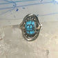Turquoise ring Tawa by KT Navajo size 7.50 sterling silver 12KT GF women men