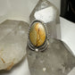 Long Navajo ring landscape picture jasper size 5 sterling silver women