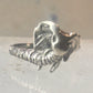 Vintage Elephant ring size 4 delicate band sterling silver pinky women girls