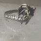 Vintage Elephant ring size 4 delicate band sterling silver pinky women girls