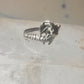 Vintage Elephant ring size 4 delicate band sterling silver pinky women girls