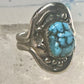 Turquoise ring Tawa by KT Navajo size 7.50 sterling silver 12KT GF women men