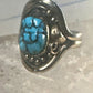 Turquoise ring Tawa by KT Navajo size 7.50 sterling silver 12KT GF women men