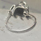 Vintage Elephant ring size 4 delicate band sterling silver pinky women girls