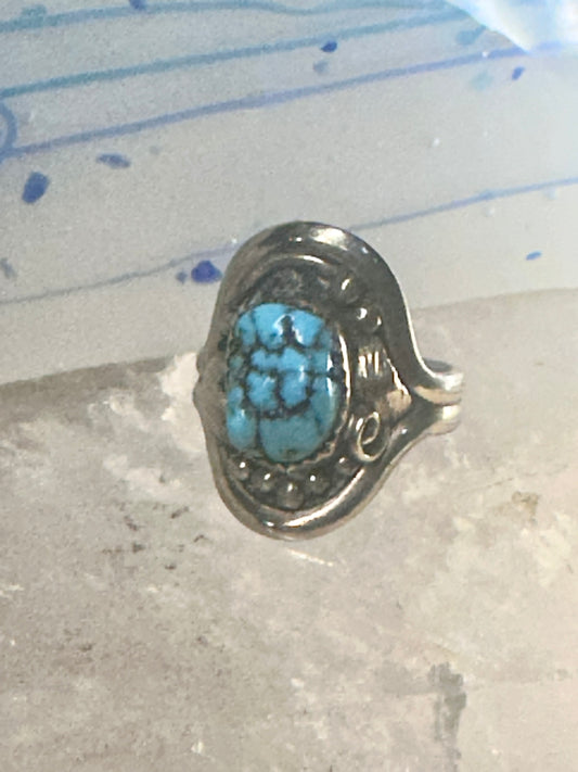 Turquoise ring Tawa by KT Navajo size 7.50 sterling silver 12KT GF women men