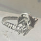 Vintage Elephant ring size 4 delicate band sterling silver pinky women girls