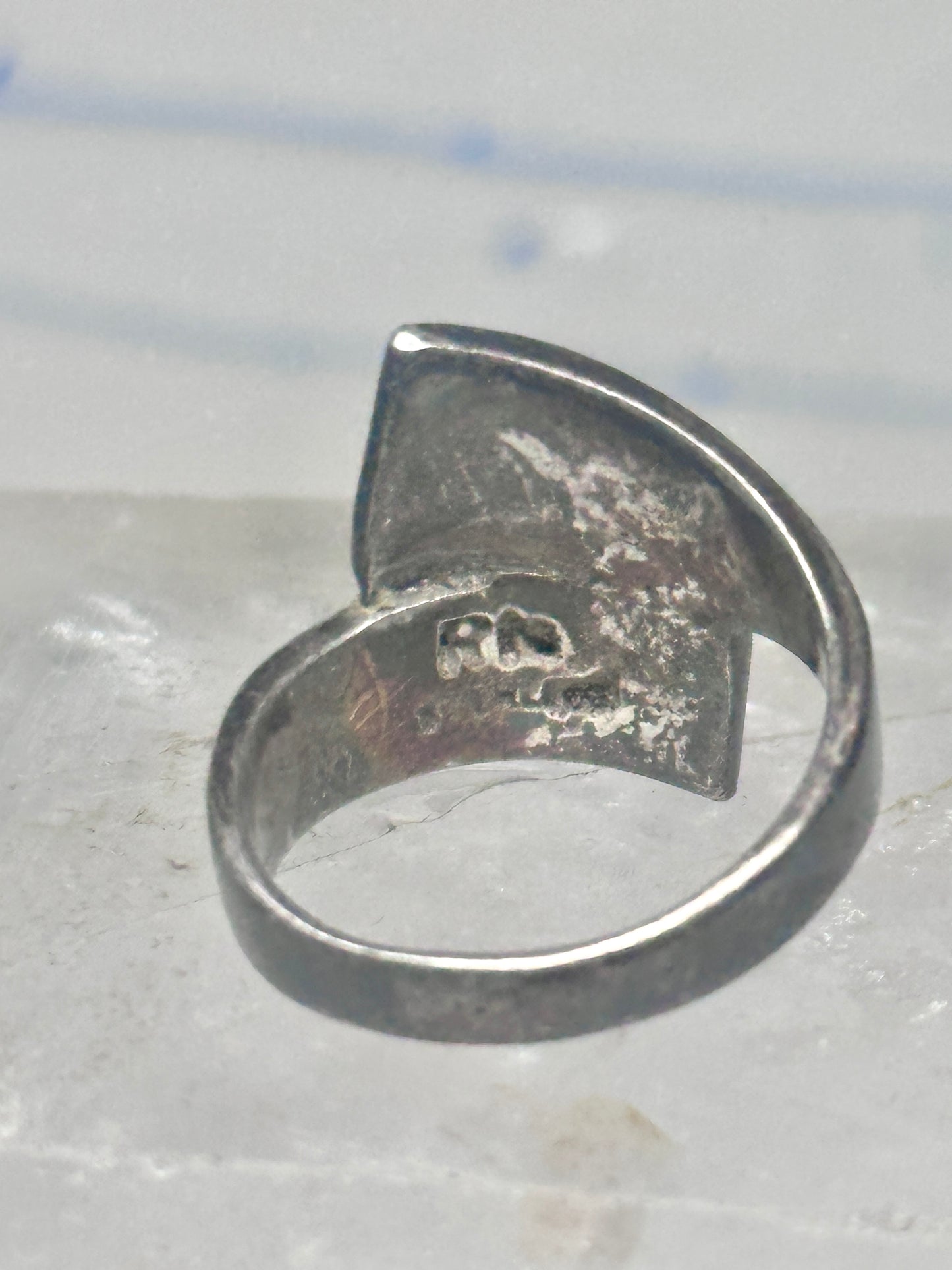 Onyx inlaid ring lab opal bypass band size 7.75 blue lapis lab opal band sterling silver southwestern women