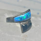 Onyx inlaid ring lab opal bypass band size 7.75 blue lapis lab opal band sterling silver southwestern women