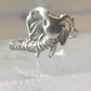 Vintage Elephant ring size 4 delicate band sterling silver pinky women girls