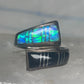Onyx inlaid ring lab opal bypass band size 7.75 blue lapis lab opal band sterling silver southwestern women