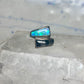Onyx inlaid ring lab opal bypass band size 7.75 blue lapis lab opal band sterling silver southwestern women