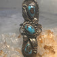 Navajo long ring Turquoise size 5.75 sterling silver women girls