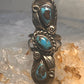 Navajo long ring Turquoise size 5.75 sterling silver women girls
