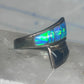 Onyx inlaid ring lab opal bypass band size 7.75 blue lapis lab opal band sterling silver southwestern women