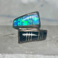 Onyx inlaid ring lab opal bypass band size 7.75 blue lapis lab opal band sterling silver southwestern women