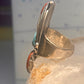 Navajo long ring Turquoise Coral size 5.5 sterling silver women girls