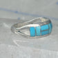 Zuni inlaid ring turquoise band size 9 sterling silver southwestern women