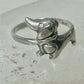 Mini Dachshund ring dog band heart love size 7.75 sterling silver women girls