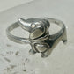 Mini Dachshund ring dog band heart love size 7.75 sterling silver women girls