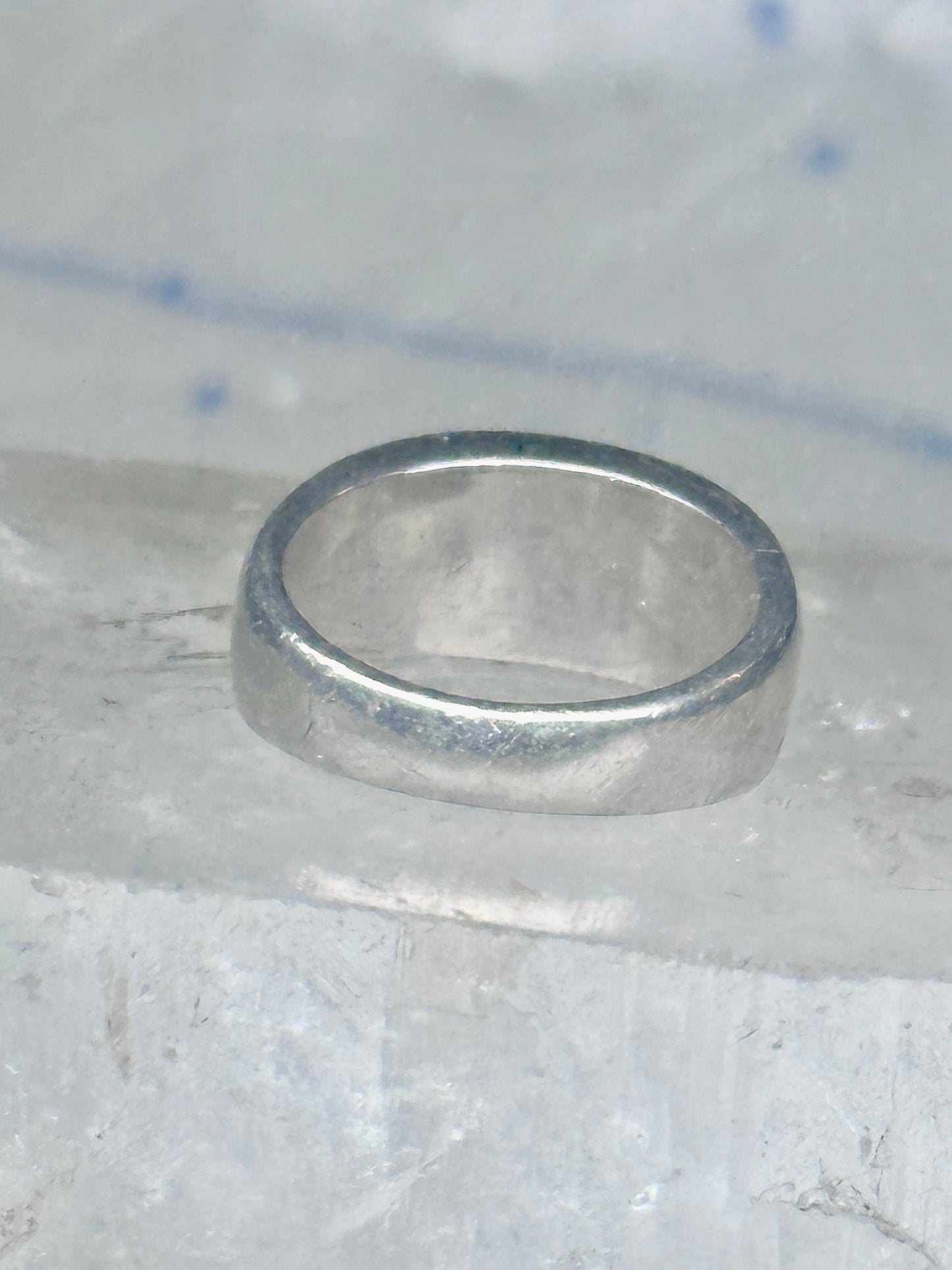 Turquoise inlaid ring size_6.7 blue lapis lab opal band sterling silver southwestern women men