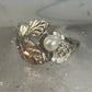 Black Hills Gold ring Pearl band size 6 sterling silver women girls 10K