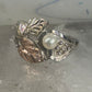 Black Hills Gold ring Pearl band size 6 sterling silver women girls 10K