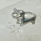 Mini Dachshund ring dog band heart love size 7.75 sterling silver women girls