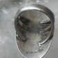 Long Turtle ring size 6 shield band sterling silver Hopi women
