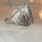 Poison ring Cross Religious band size 7 sterling silver women girls