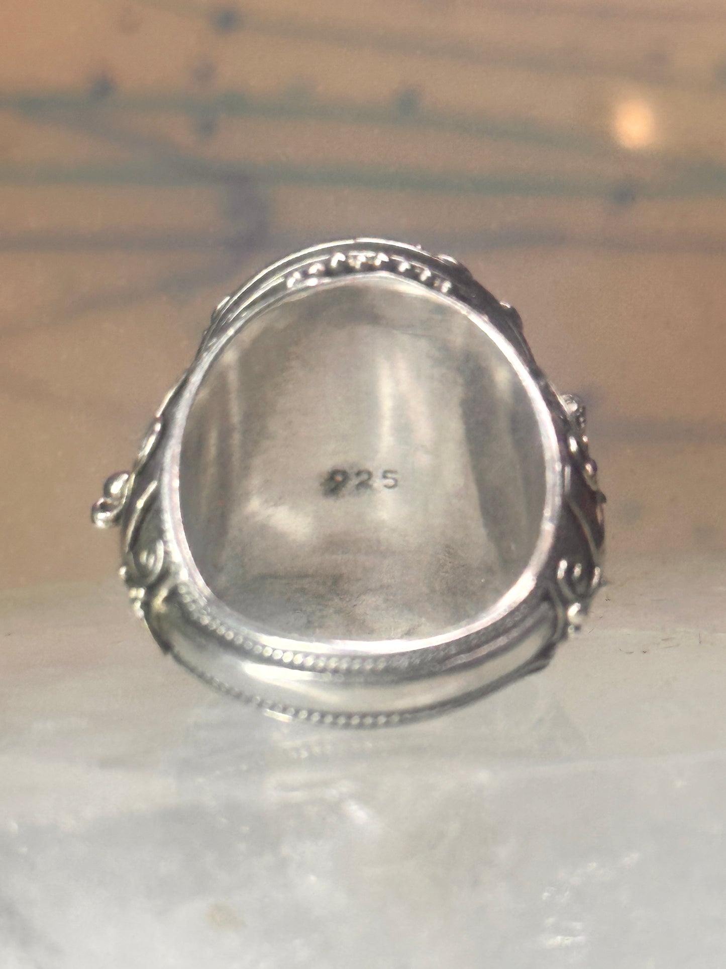 Poison ring Cross Religious band size 7 sterling silver women girls