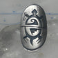 Long Turtle ring size 6 shield band sterling silver Hopi women