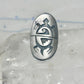 Long Turtle ring size 6 shield band sterling silver Hopi women