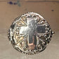 Poison ring Cross Religious band size 7 sterling silver women girls