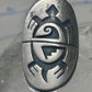 Long Turtle ring size 6 shield band sterling silver Hopi women