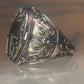 Poison ring Cross Religious band size 7 sterling silver women girls
